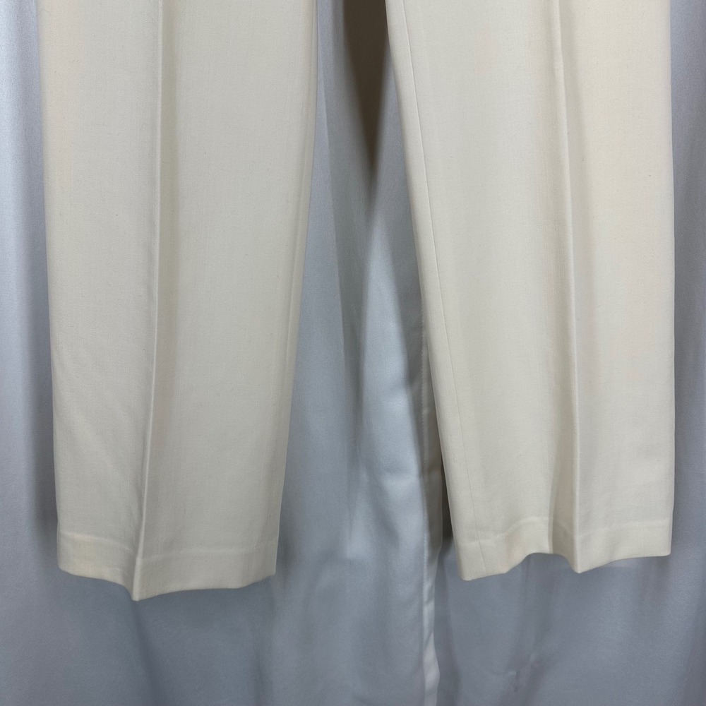 Jones New York Collection Wool Blend Stretch Ivory Trouser Pants Size 6 - Picture 5 of 12